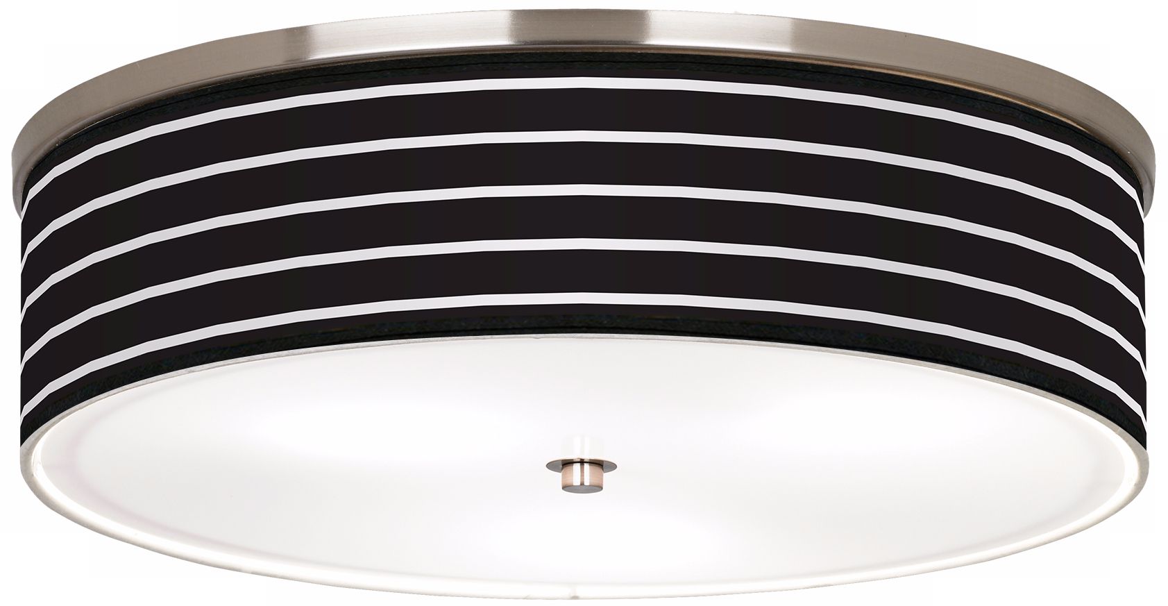 Bold Black Stripe Nickel 20 1/4" Wide Ceiling Light