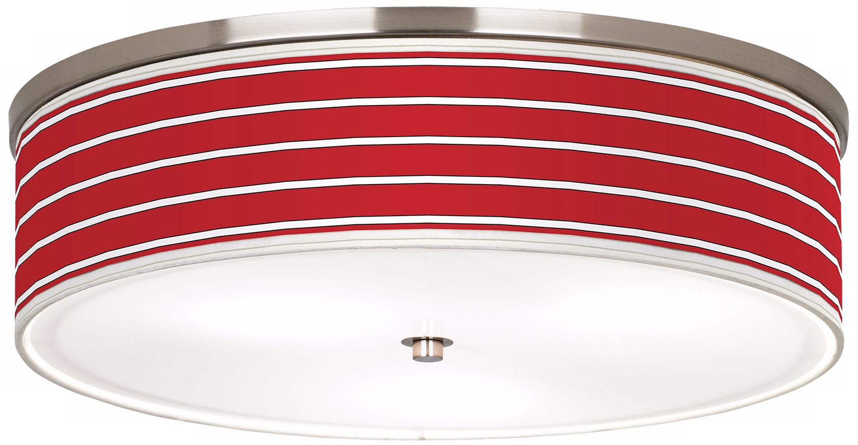 Bold Red Stripes Nickel 20 1/4" Wide Ceiling Light