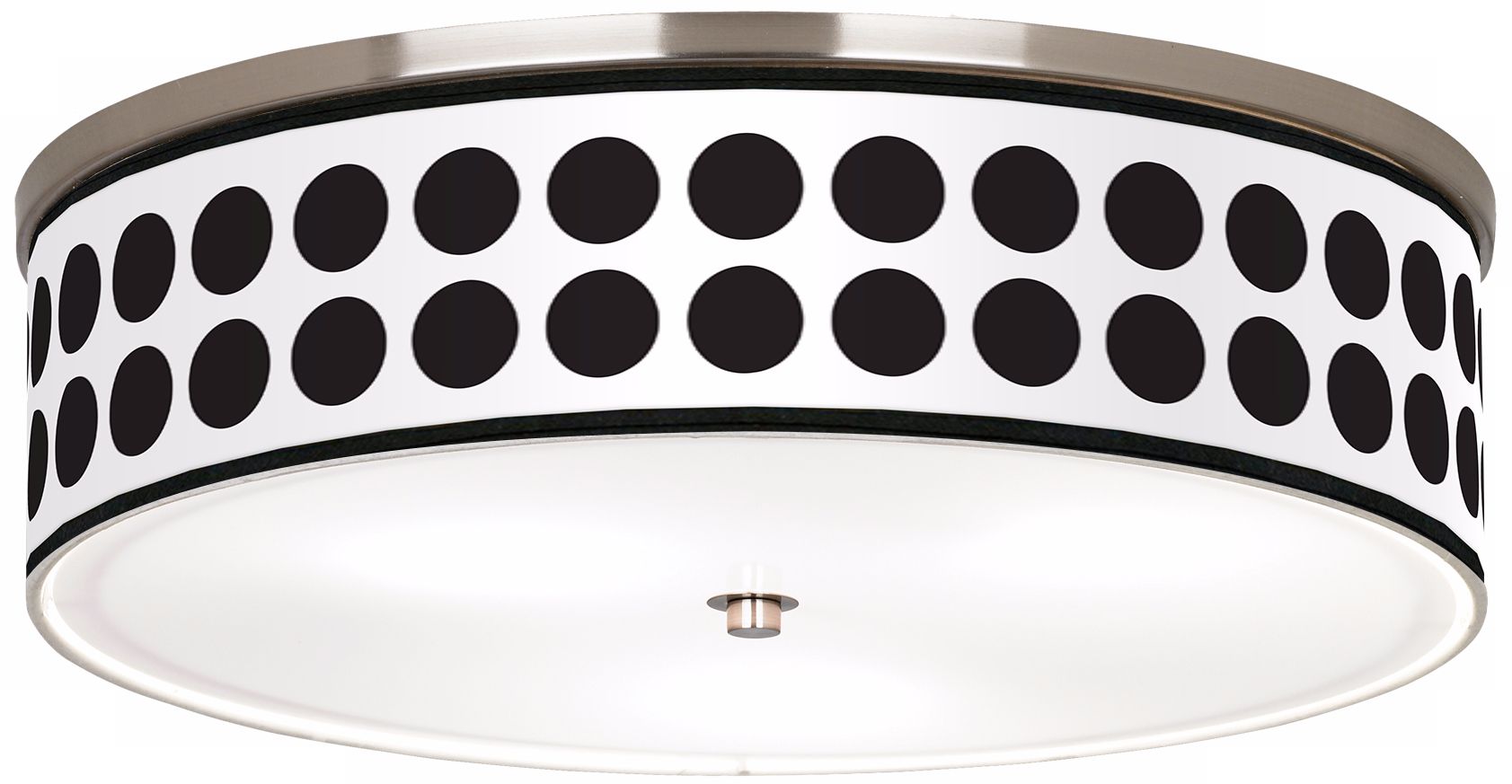 Black Orbs Nickel 20 1/4" Wide Ceiling Light