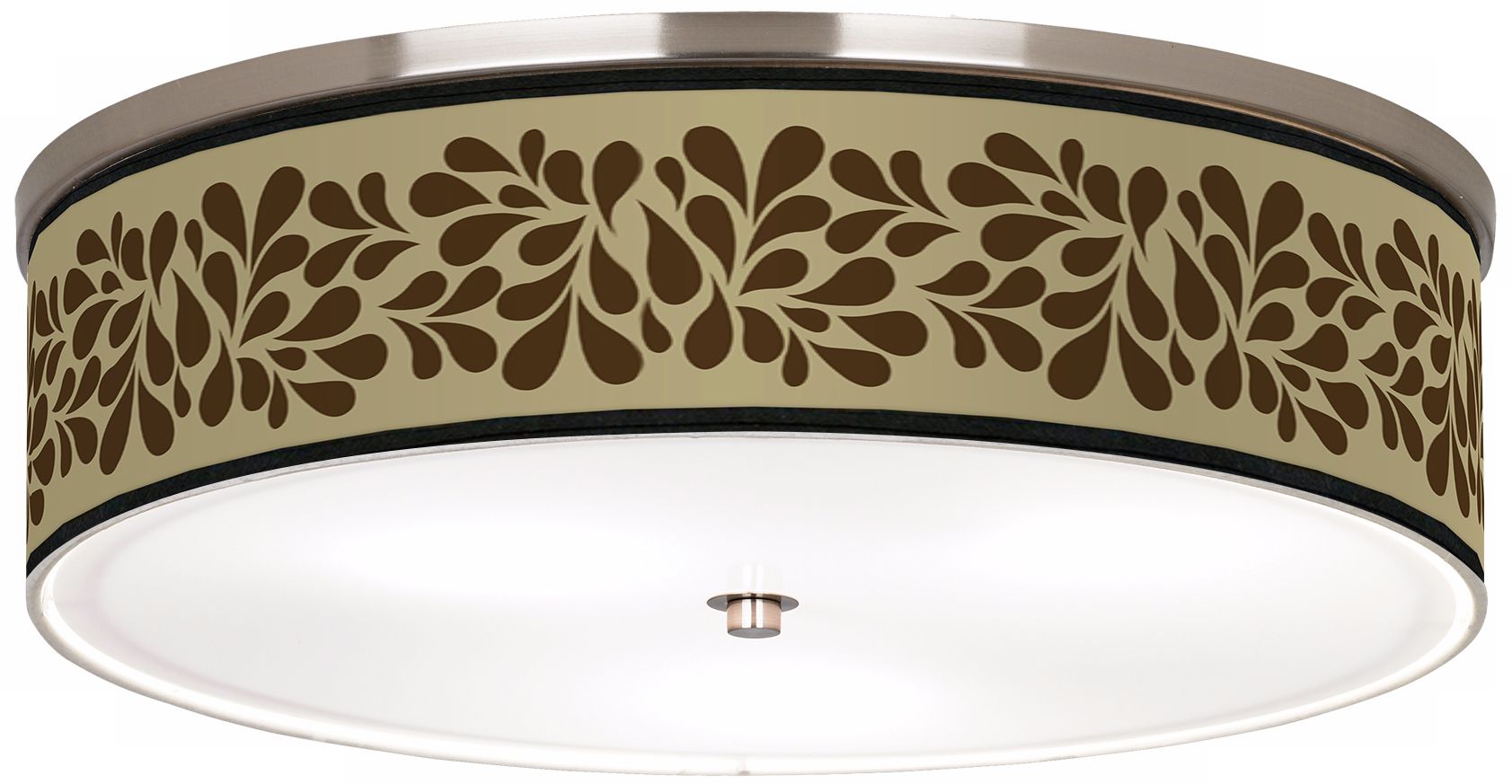 Brown Splash on Tan Nickel 20 1/4" Wide Ceiling Light