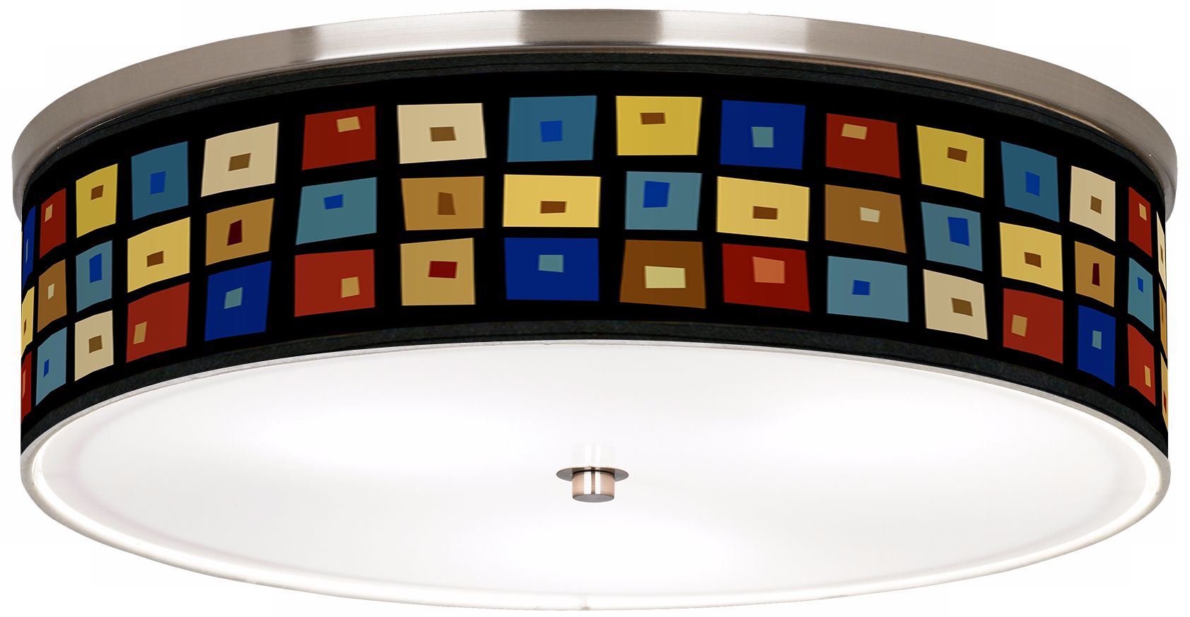 Palette Squares Nickel 20 1/4" Wide Ceiling Light