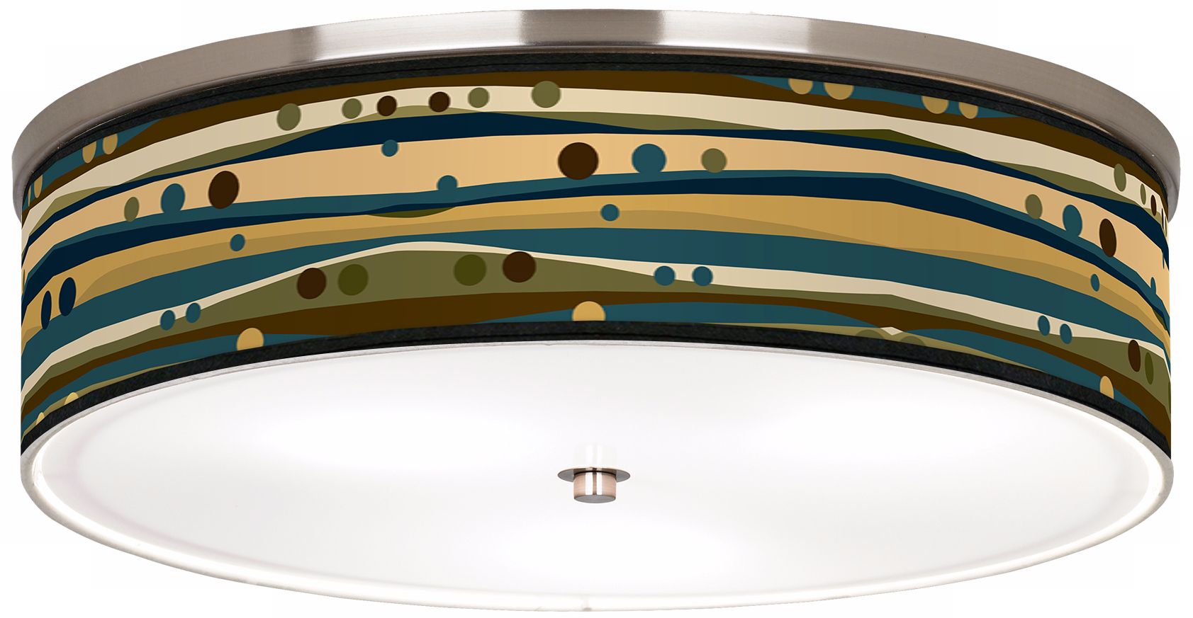 Dots & Waves Nickel 20 1/4" Wide Ceiling Light