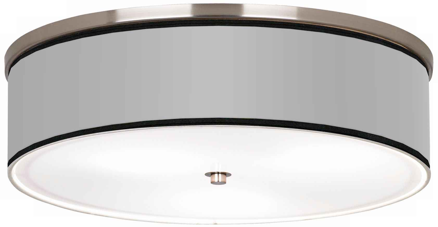 All Silver Nickel 20 1/4" Wide Ceiling Light