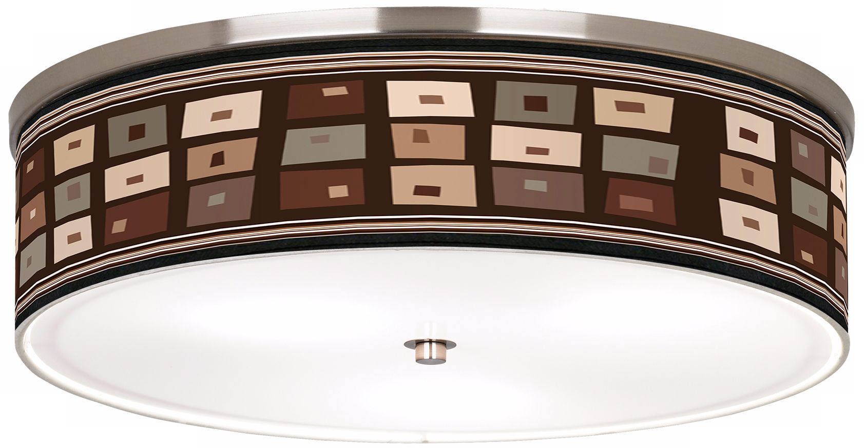 Retro Rectangles Nickel 20 1/4" Wide CFL Ceiling Light
