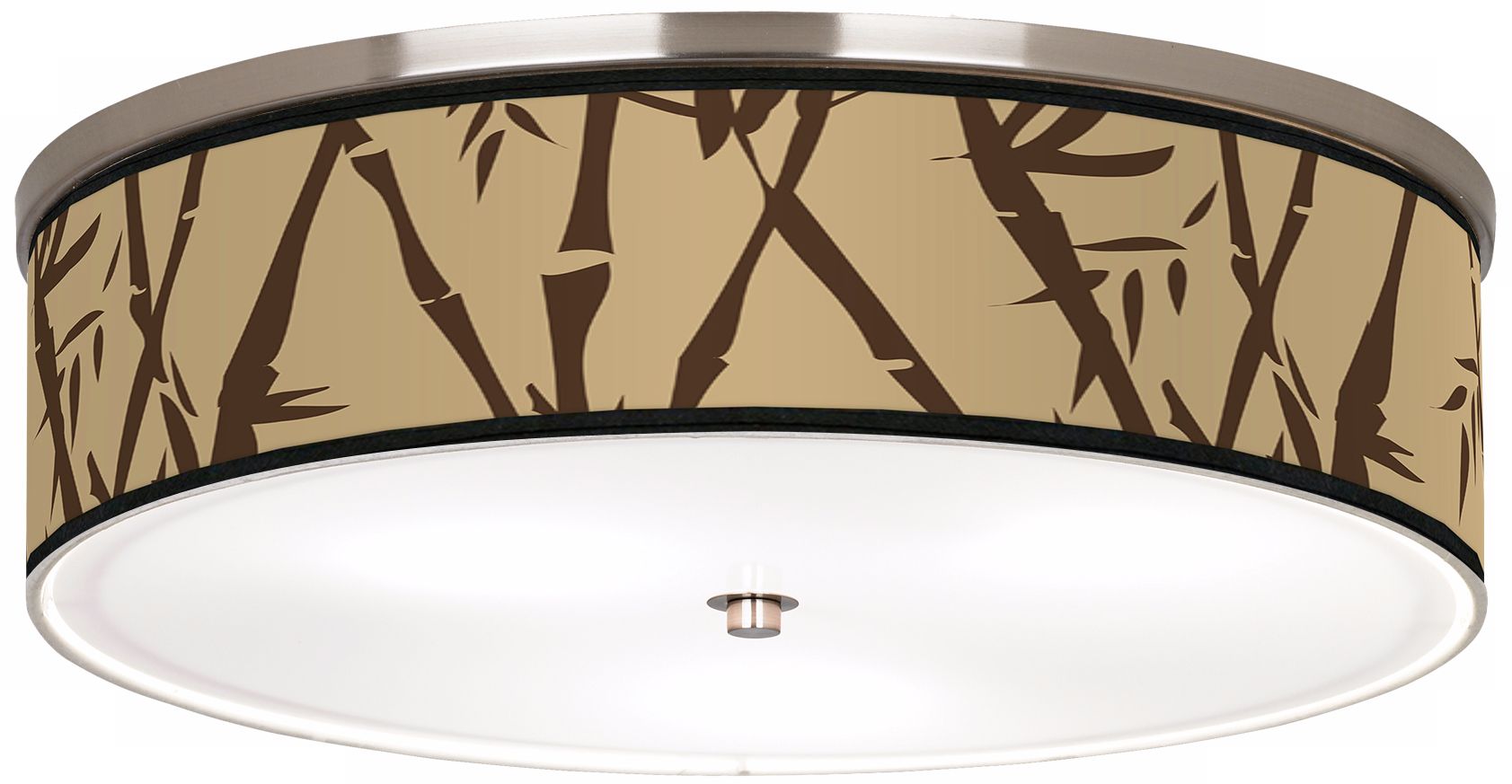 Earth Bamboo Nickel 20 1/4" Wide Ceiling Light