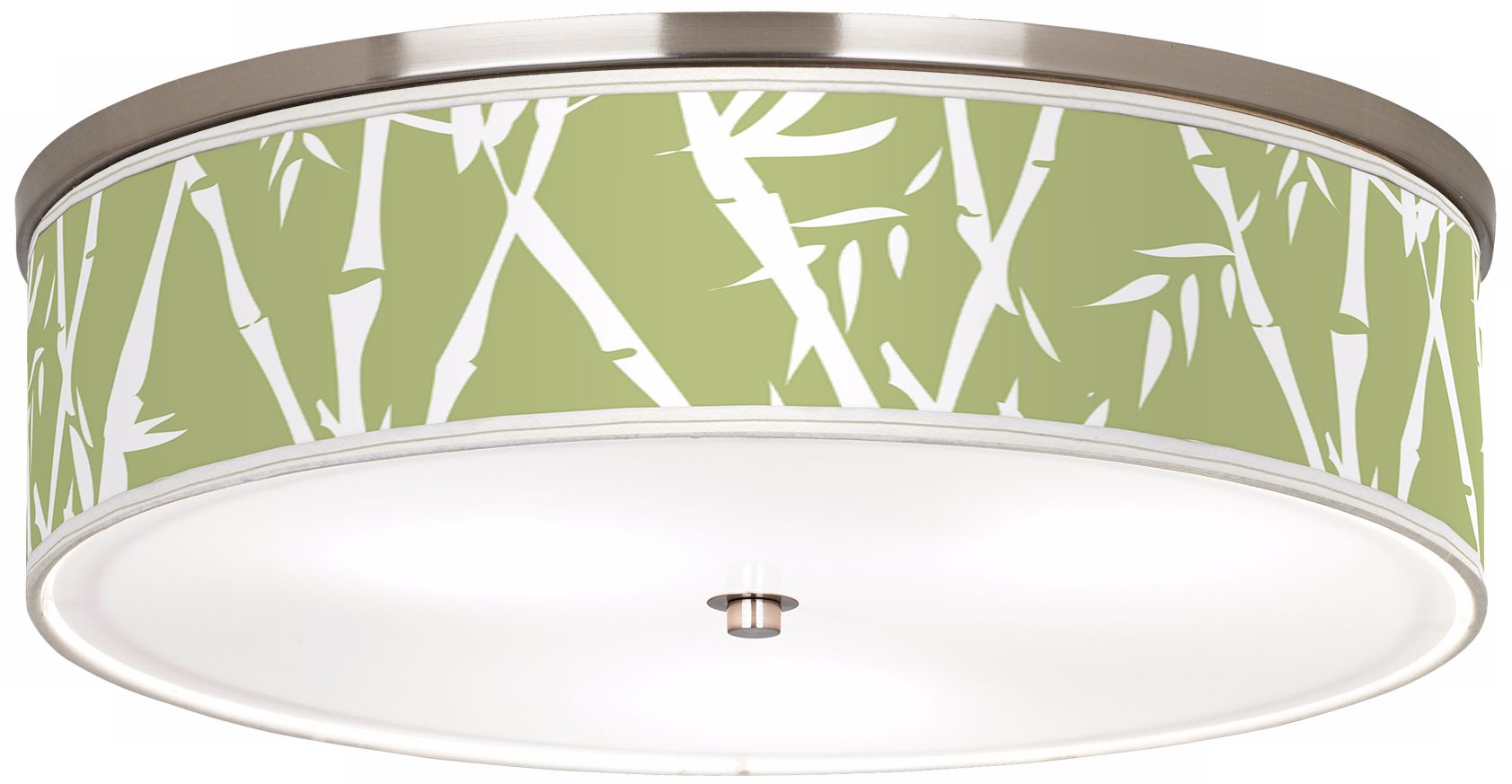 Lush Bamboo Nickel 20 1/4" Wide Ceiling Light