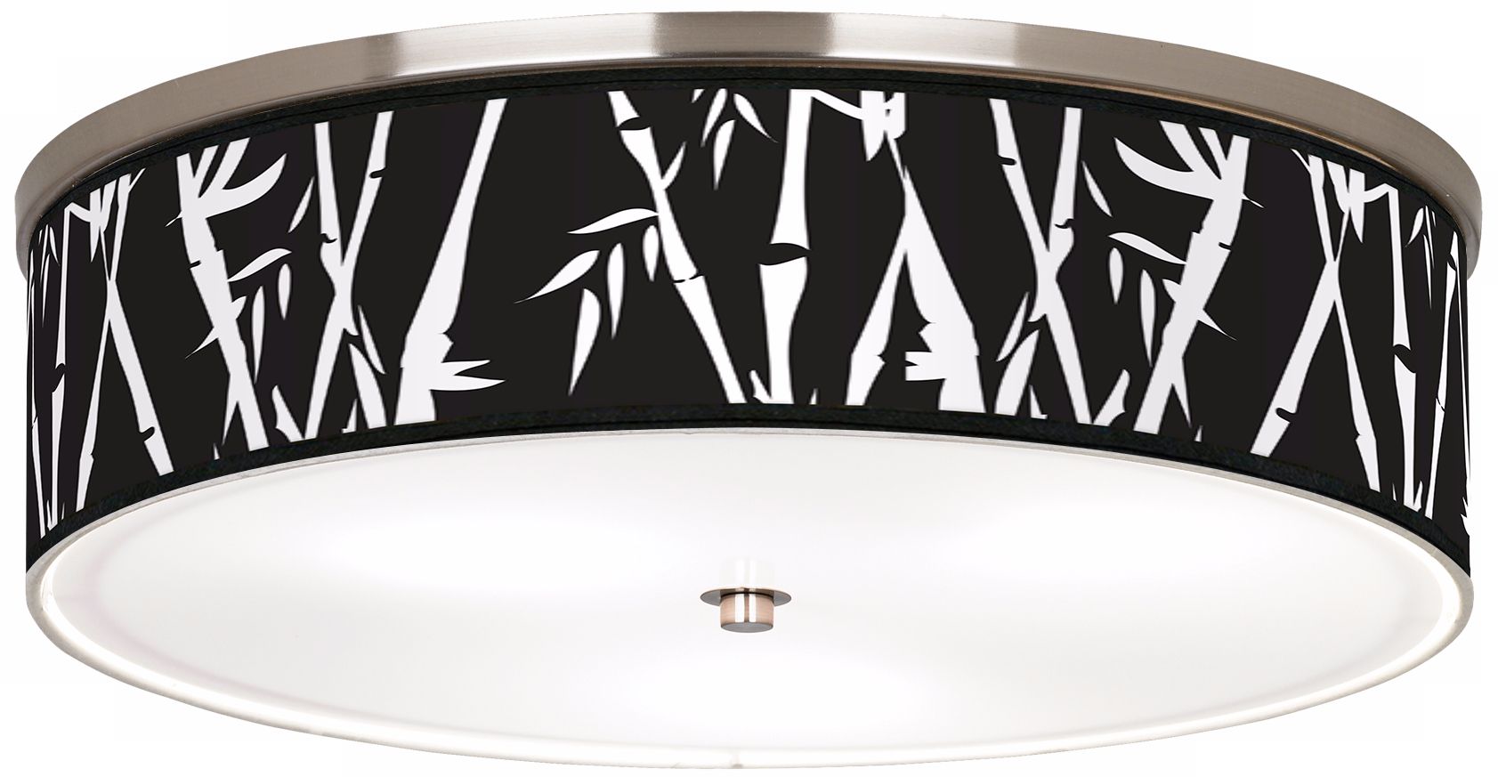 Night Bamboo Nickel 20 1/4" Wide Ceiling Light
