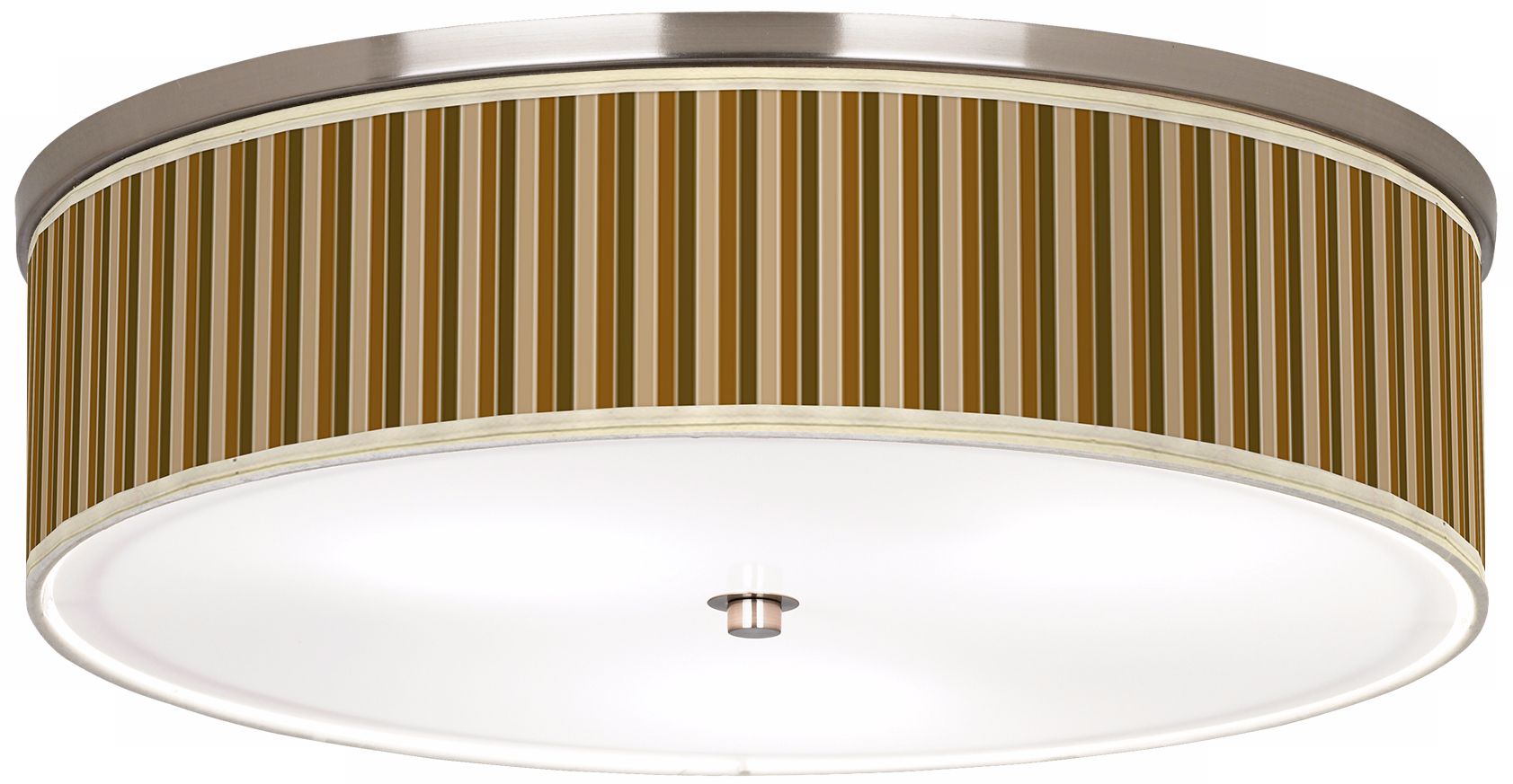 Umber Stripes Nickel 20 1/4" Wide Ceiling Light