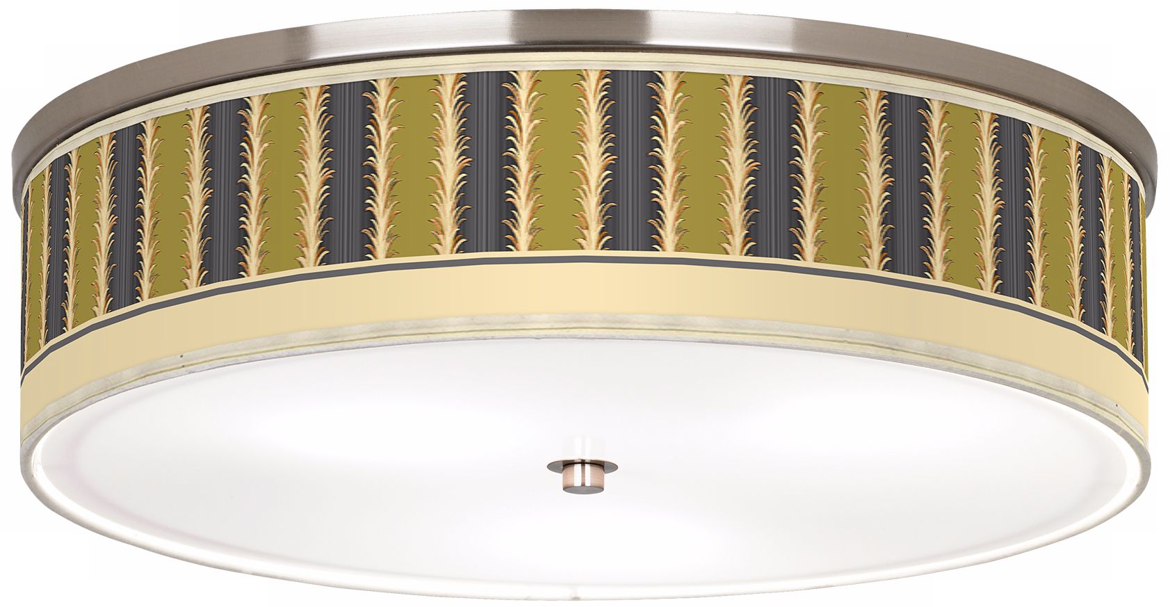 Lexington Stripe Avocado Nickel 20 1/4" Wide Ceiling Light