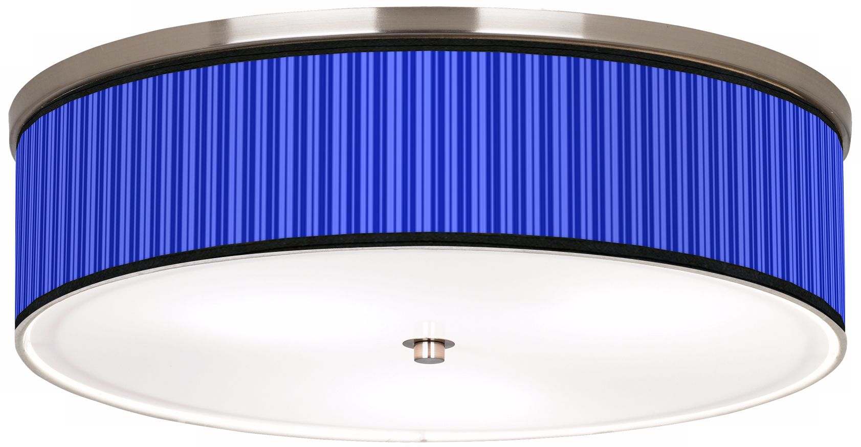 Blue Vertical Stripe Nickel 20 1/4" Wide Ceiling Light