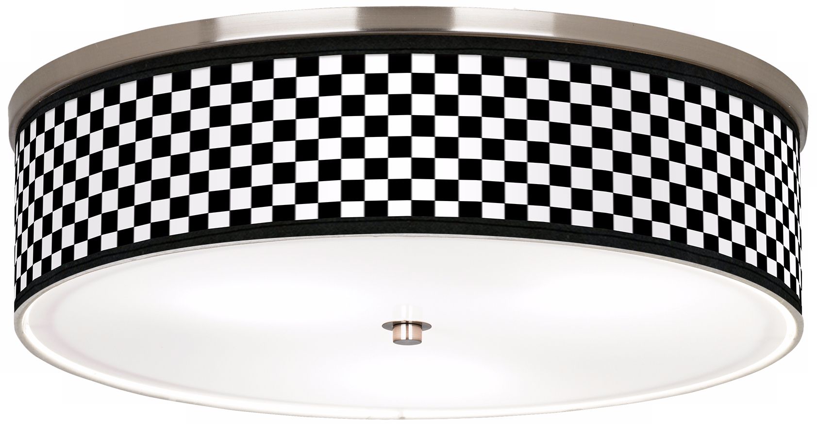 Checkered Black Nickel 20 1/4" Wide Ceiling Light
