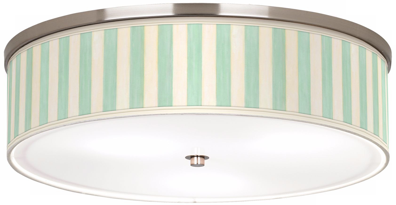 Seaside Stripe Green Nickel 20 1/4" Wide Ceiling Light