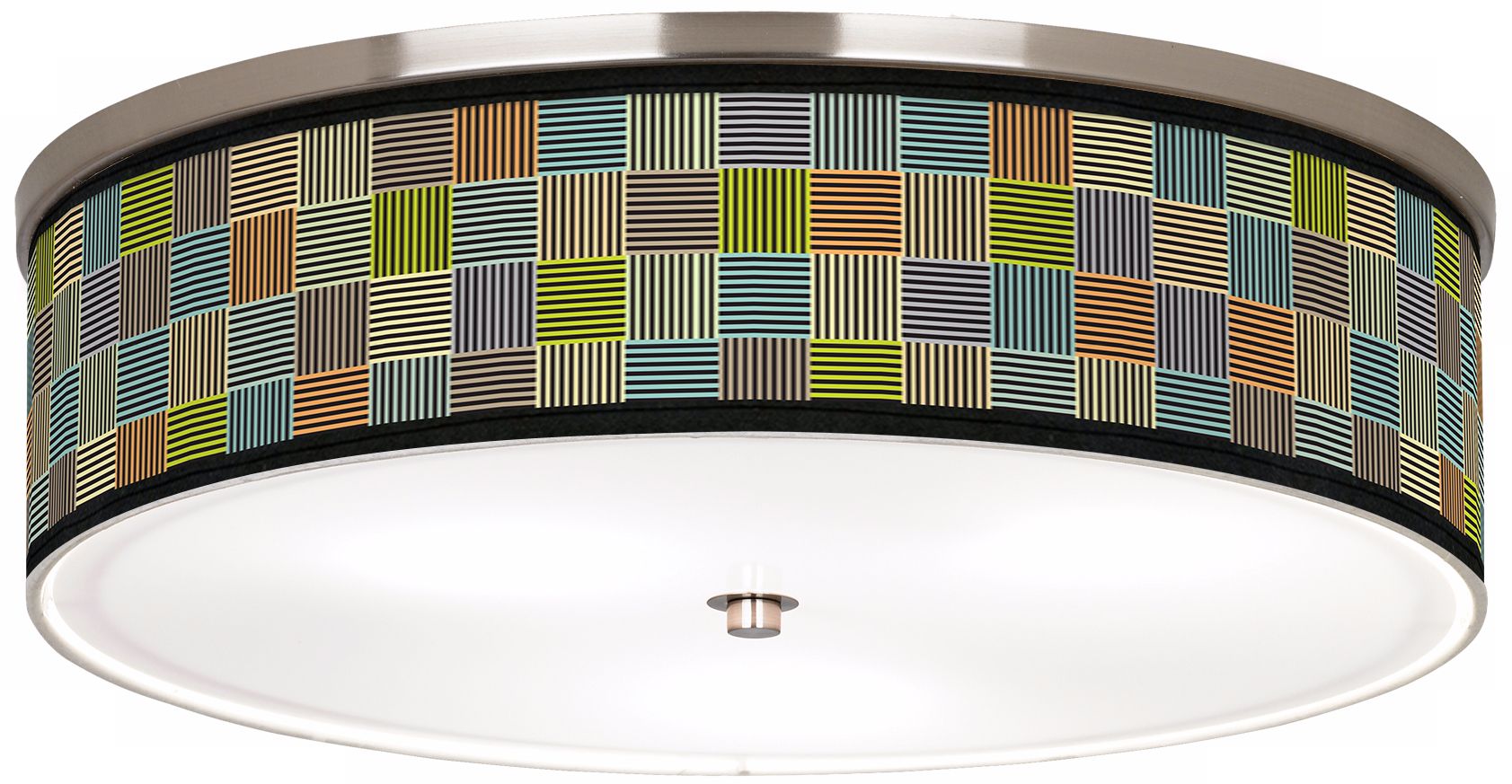 Pixel City Nickel 20 1/4" Wide Ceiling Light