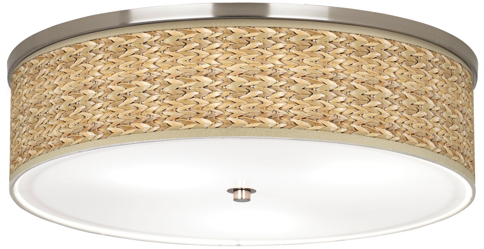 Seagrass Giclee Nickel 20 1/4" Wide Ceiling Light