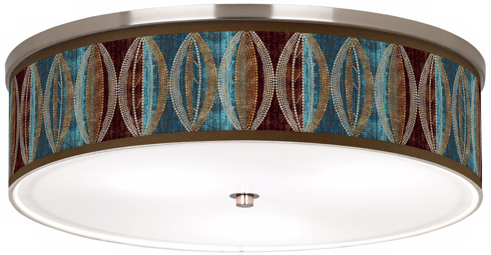 Stacy Garcia Pearl Leaf Peacock Nickel 20 1/4" Ceiling Light