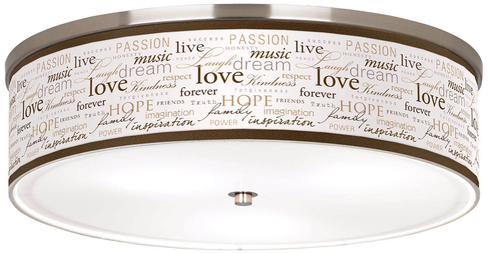 Positivity Nickel 20 1/4" Wide Ceiling Light