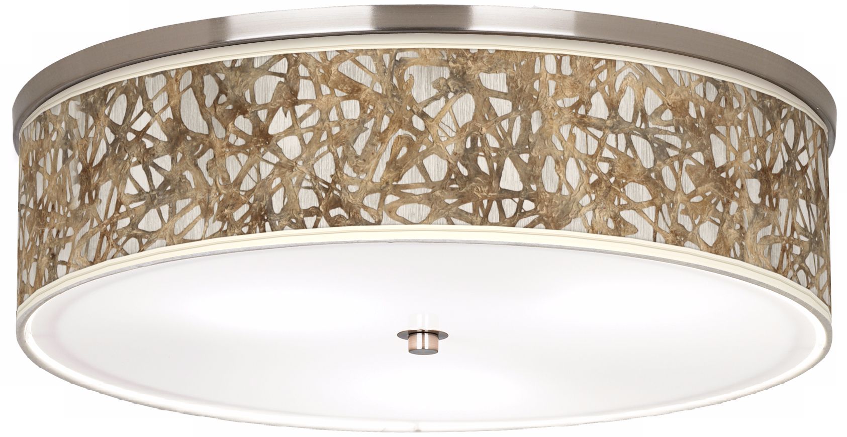 Organic Nest Giclee Nickel Finish Energy Efficient Ceiling Light