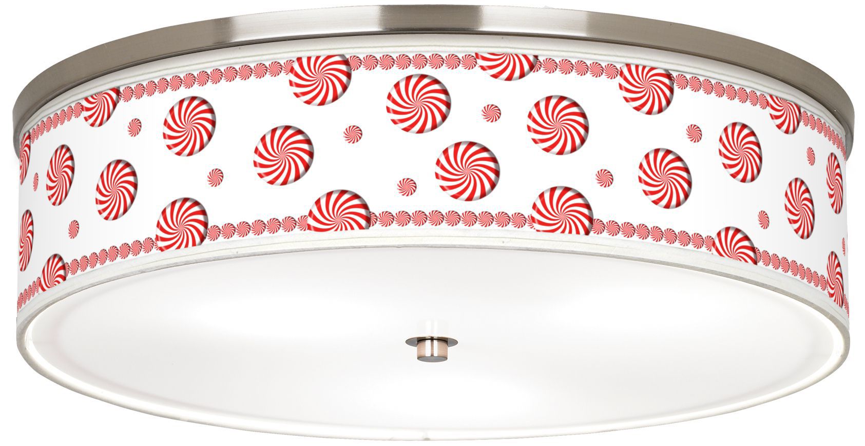 Peppermint Pinwheels Giclee 20 1/4" Wide CFL Ceiling Light