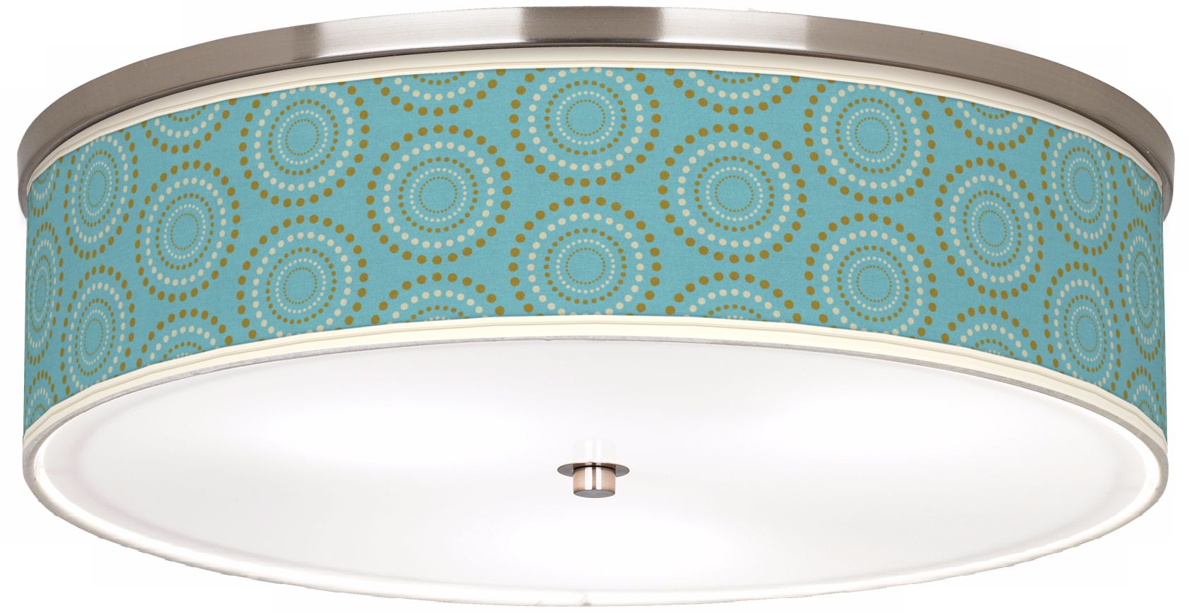 Blue Calliope Linen Giclee 20 1/4" Wide Ceiling Light