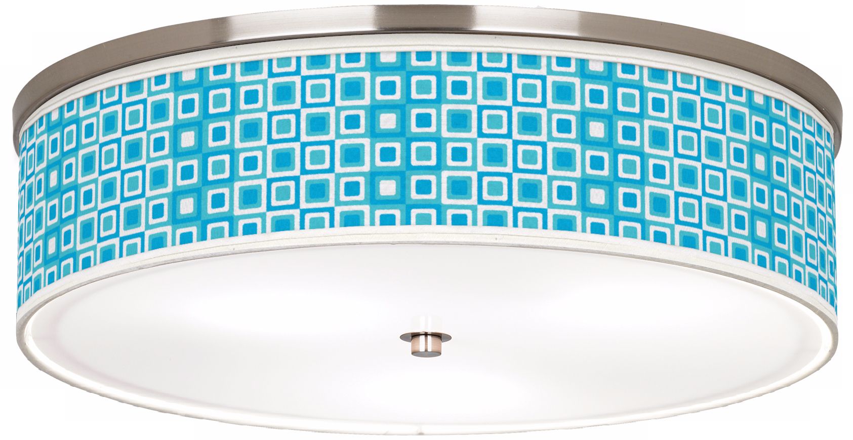Blue Boxes Linen Giclee Energy Efficient Ceiling Light
