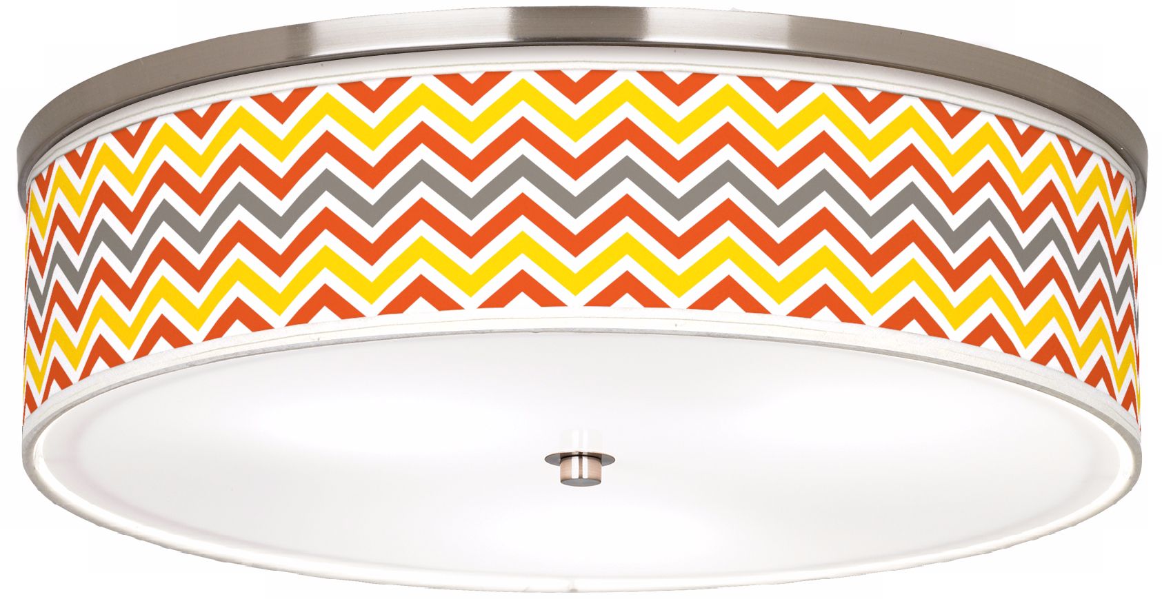 Flame Zig Zag Giclee Nickel 20 1/4" Wide Ceiling Light