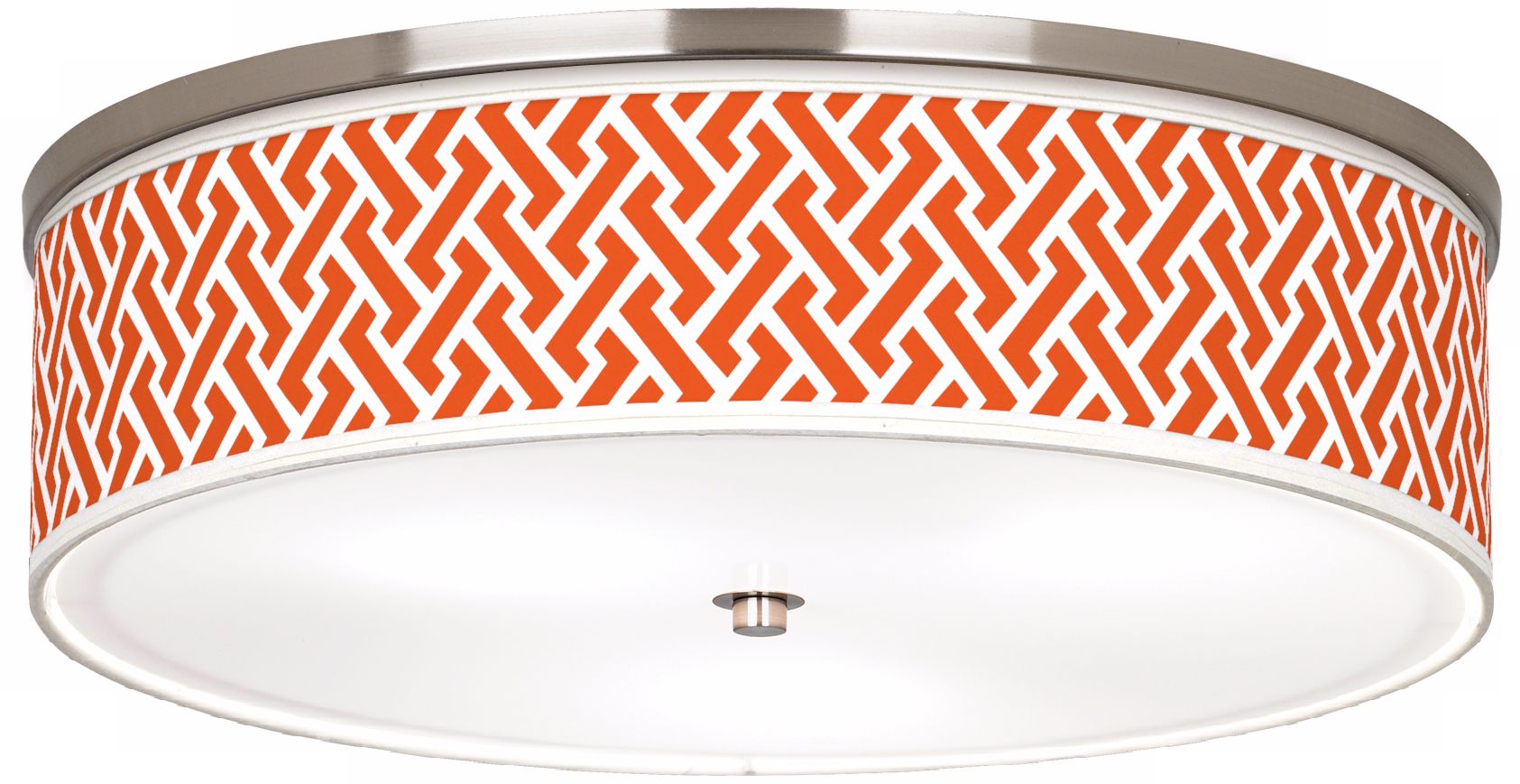 Red Brick Weave Giclee Nickel 20 1/4" Wide Ceiling Light