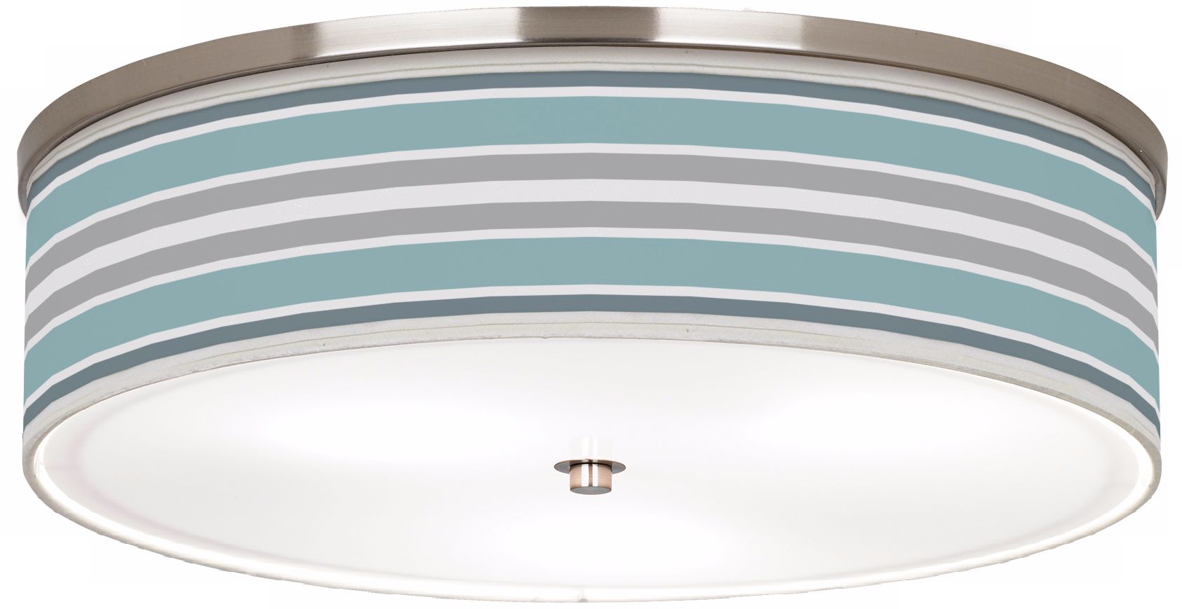 Multi Color Stripes Giclee Nickel 20 1/4" Wide Ceiling Light