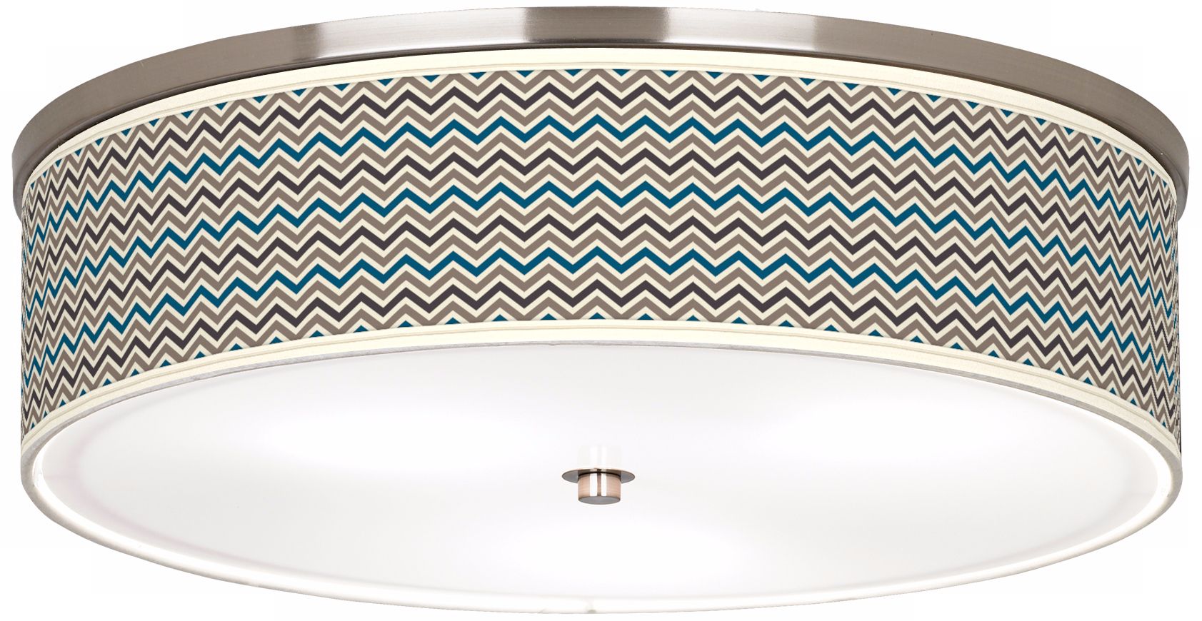 Zig Zag Nickel 20 1/4" Wide Ceiling Light