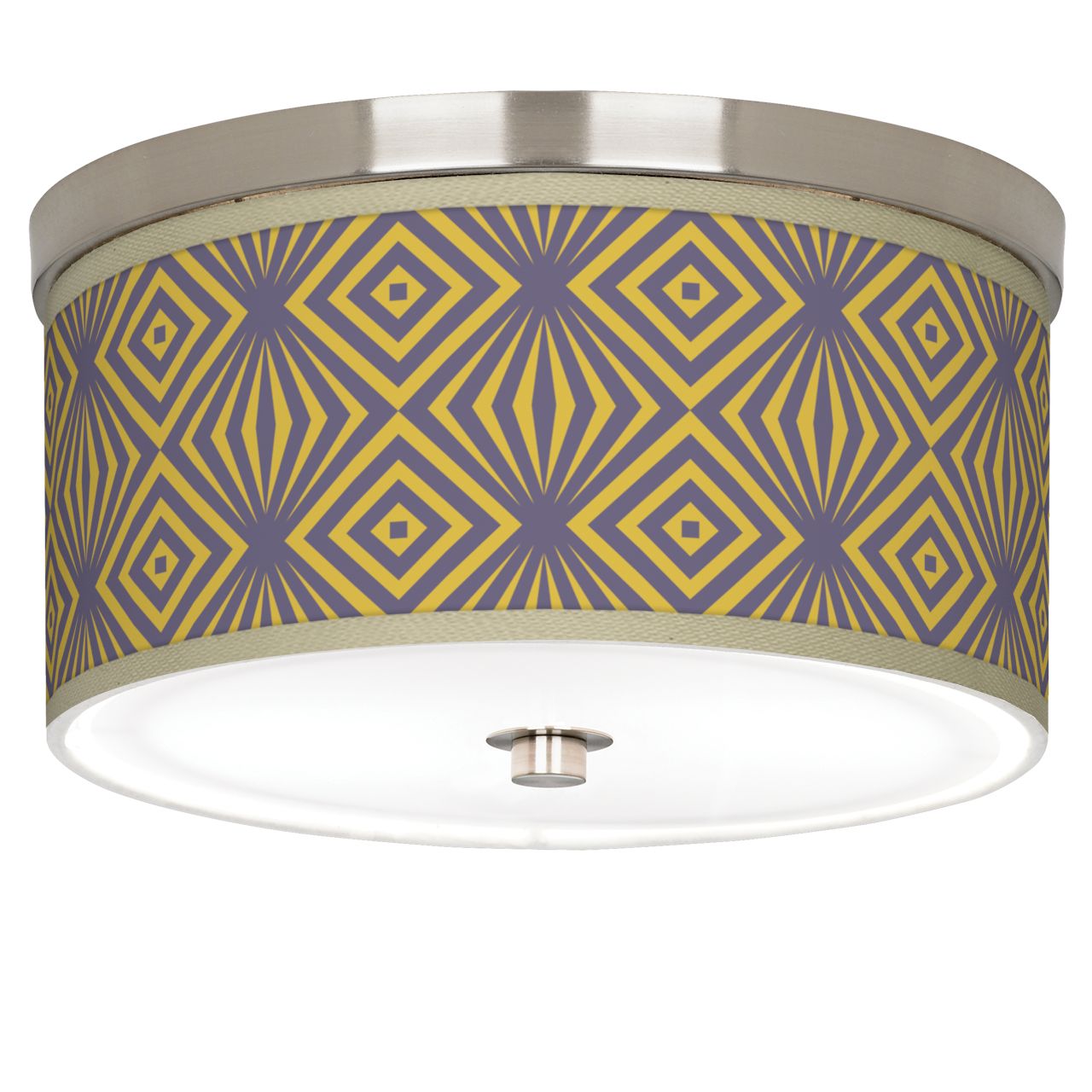 Deco Revival Giclee Nickel 10 1/4" Wide Ceiling Light
