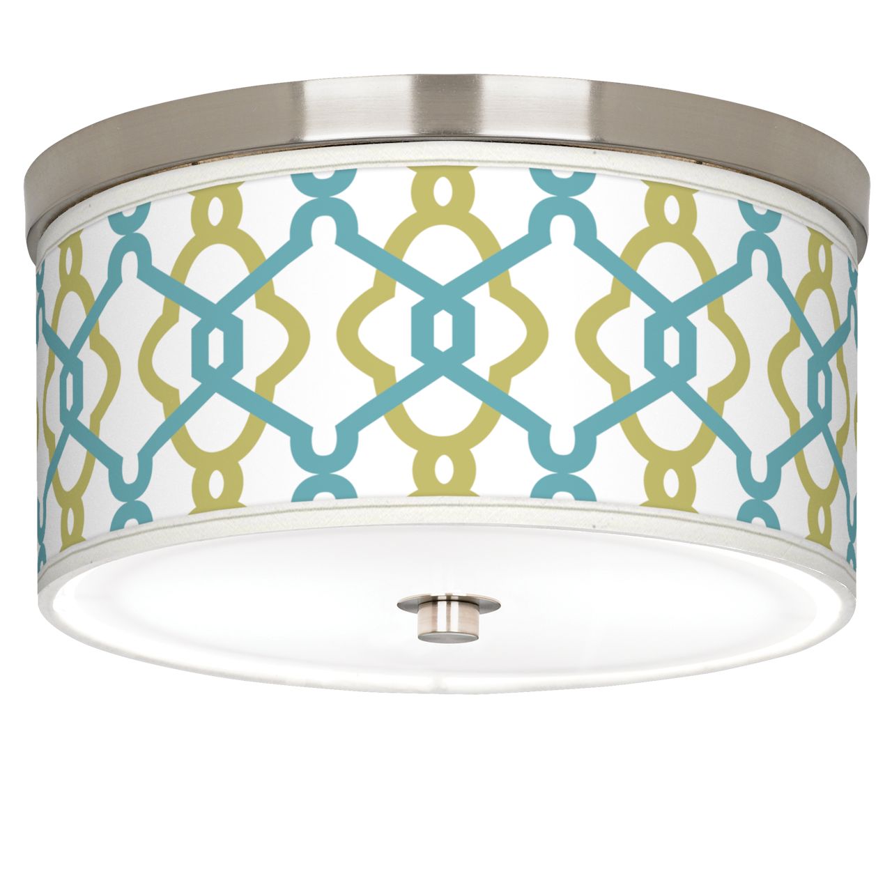 Hyper Links Giclee Nickel 10 1/4" Wide Ceiling Light
