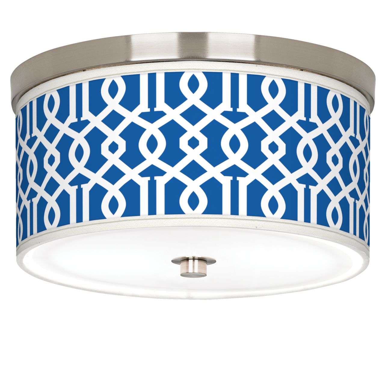 Chain Reaction Giclee Nickel 10 1/4" Wide Ceiling Light