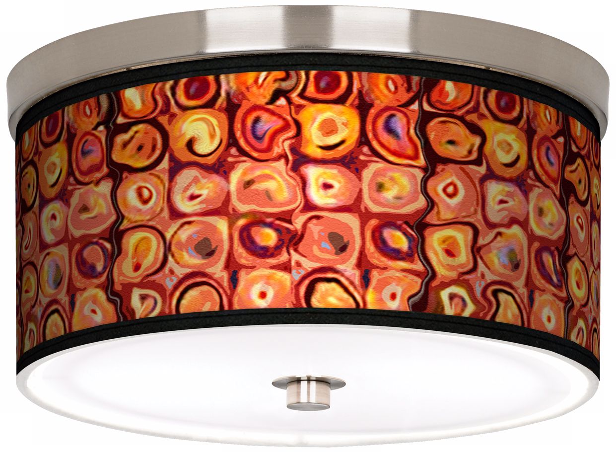 Vibrating Colors Nickel 10 1/4" Wide Ceiling Light