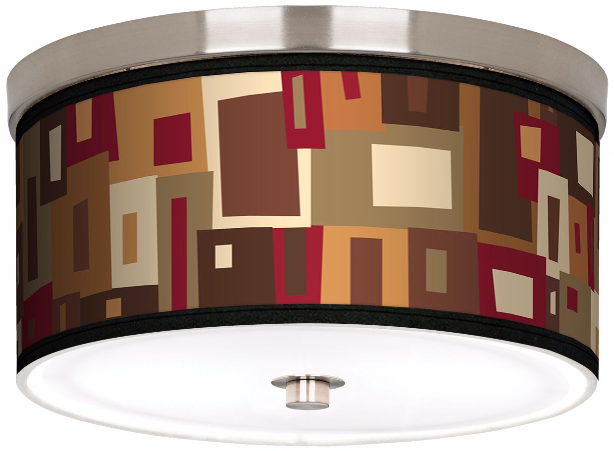 Earth Palette Nickel 10 1/4" Wide Ceiling Light