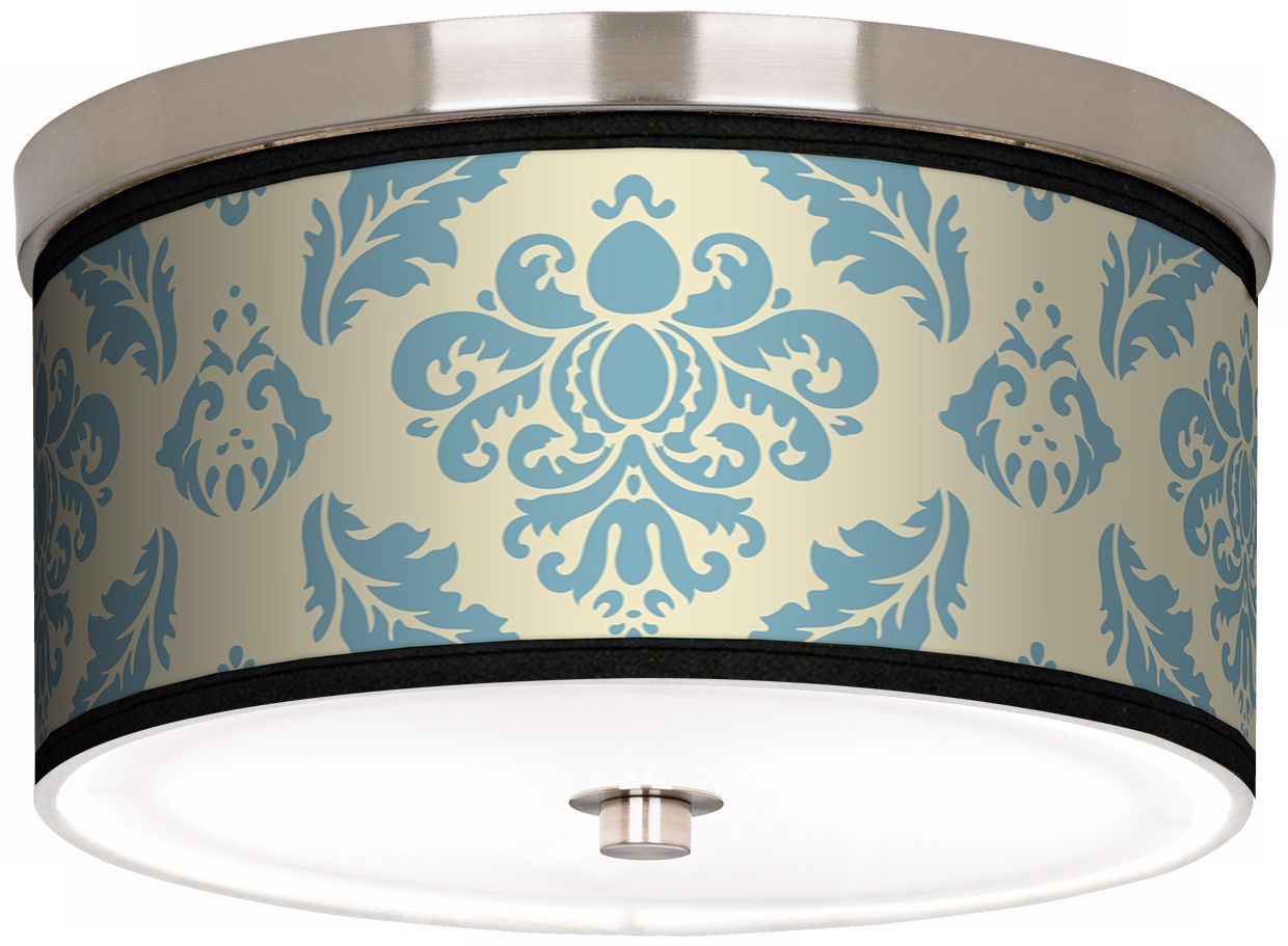Azure Crest Nickel 10 1/4" Wide Ceiling Light
