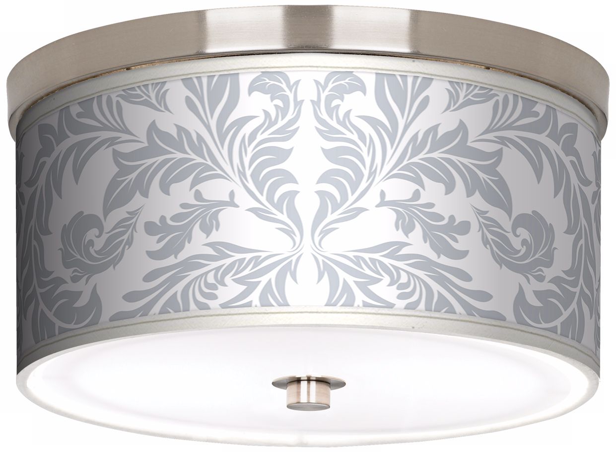 Silver Baroque Nickel 10 1/4" Wide Ceiling Light