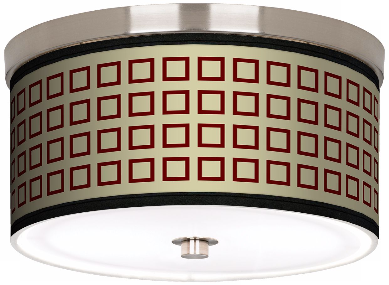 Simply Squares Nickel 10 1/4" Wide Ceiling Light