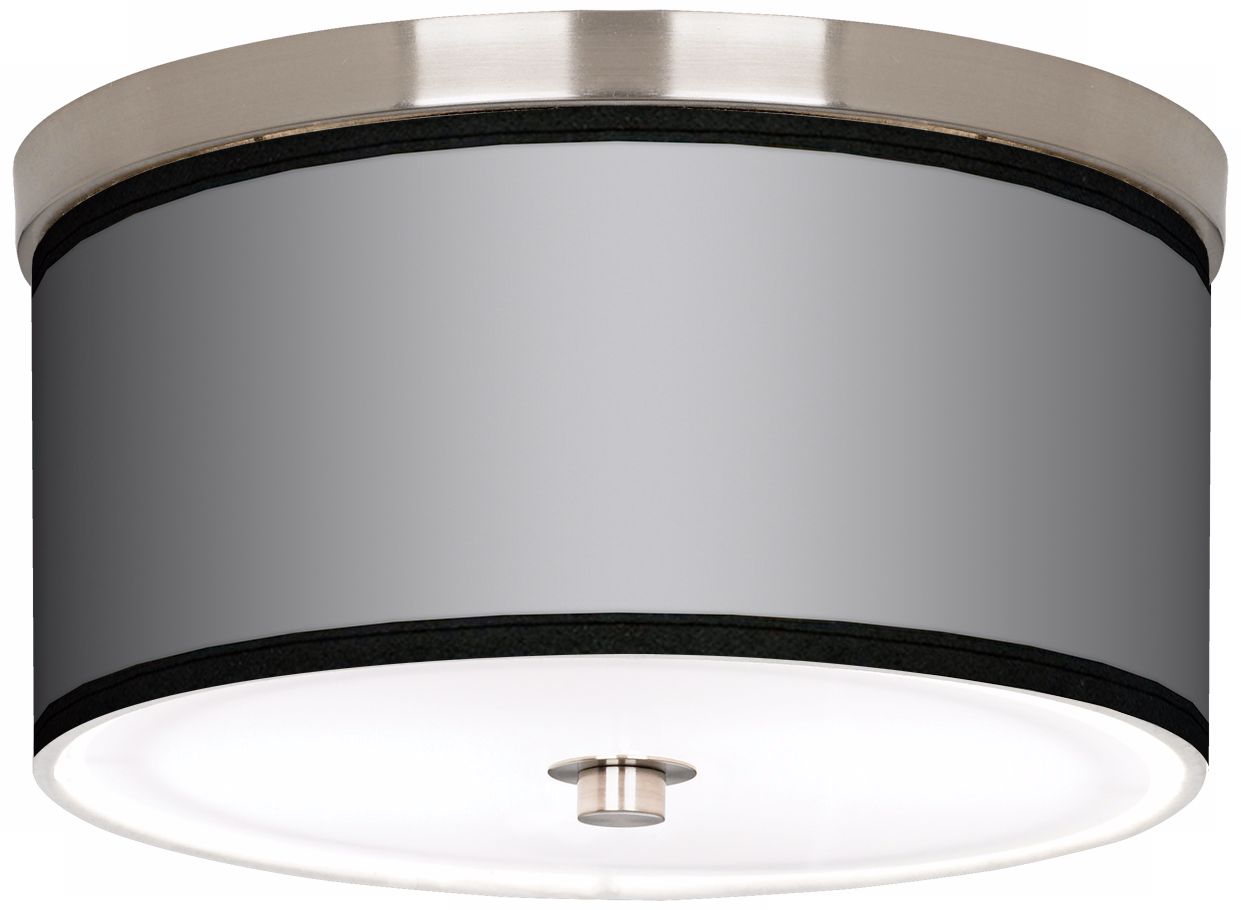 All Silver Nickel 10 1/4" Wide Ceiling Light