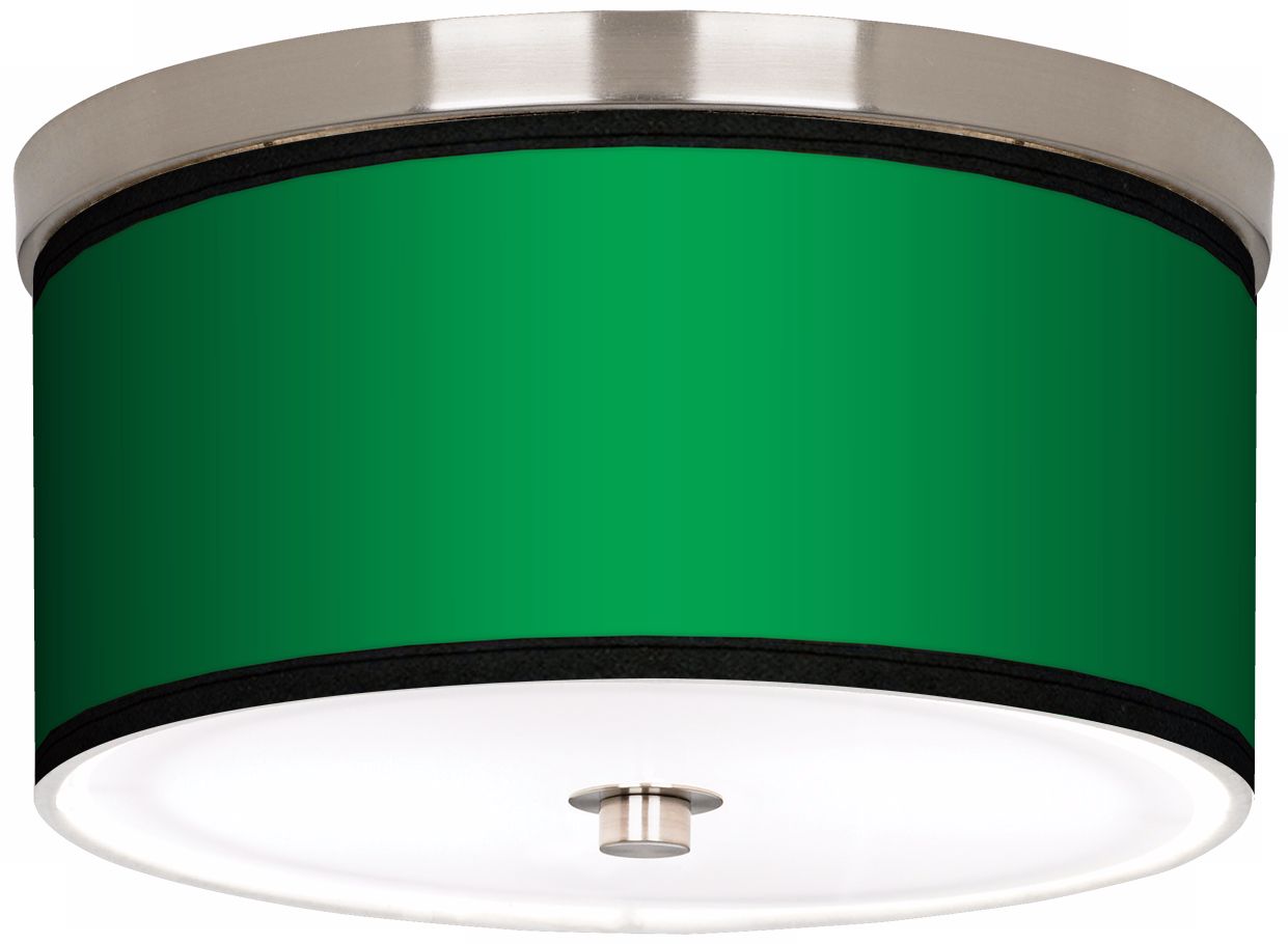 All Green Nickel 10 1/4" Wide Ceiling Light