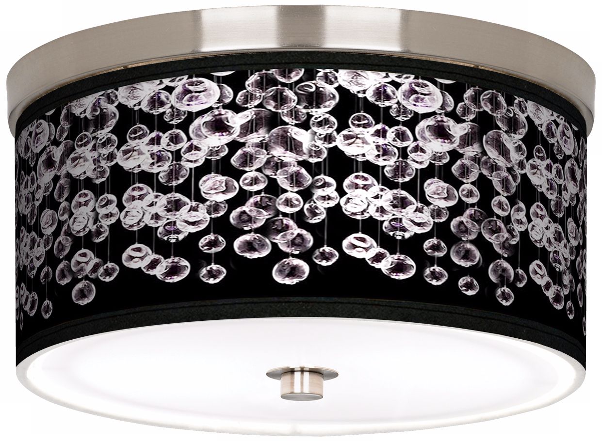Shimmer Nickel 10 1/4" Wide Ceiling Light