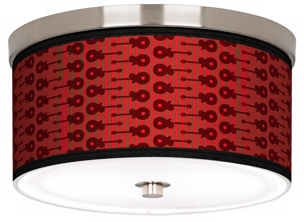 Kathy Ireland Rock Star Nickel 10 1/4" Wide Ceiling Light