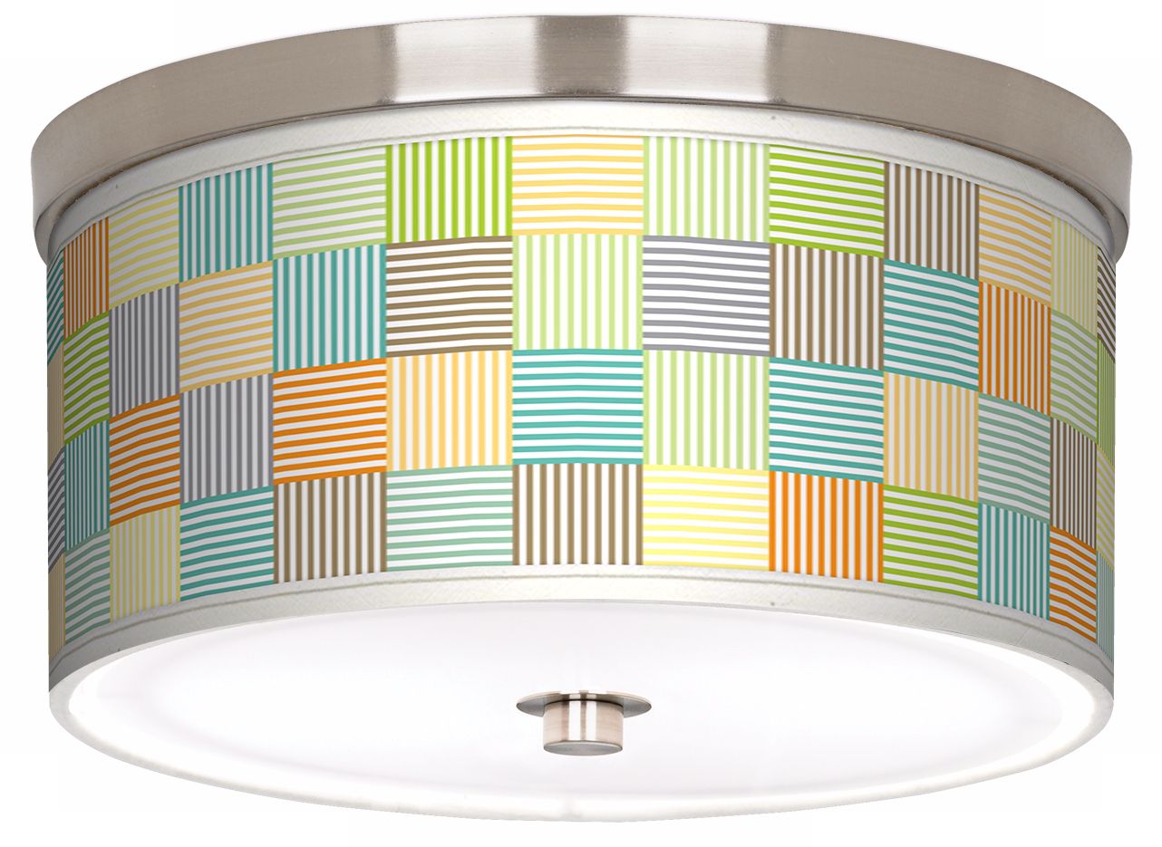 Pixel Light Nickel 10 1/4" Wide Ceiling Light