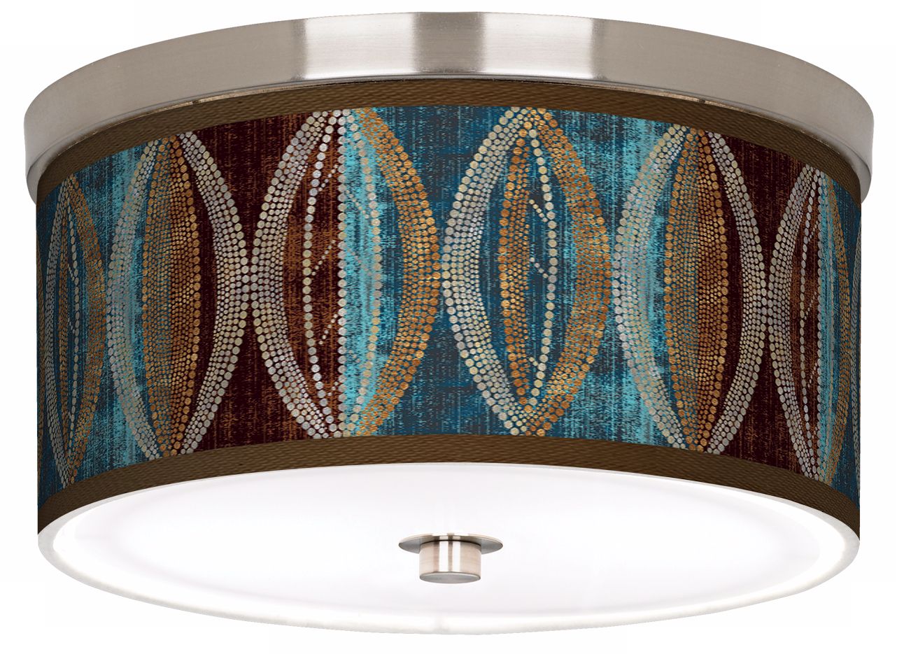 Stacy Garcia Pearl Leaf Peacock 10 1/4" Wide Ceiling Light