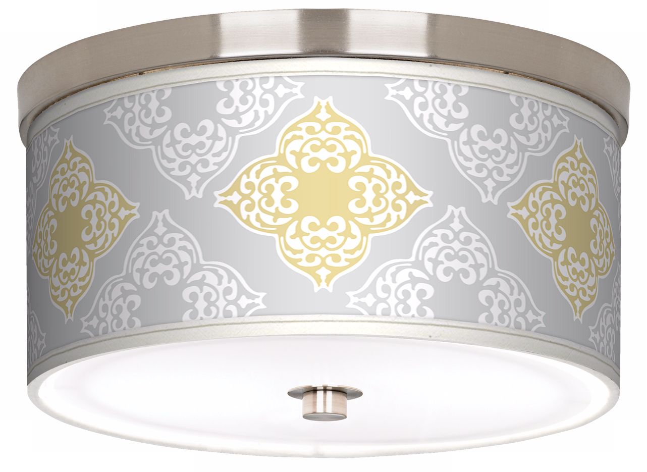 Aster Grey Nickel 10 1/4" Wide Ceiling Light