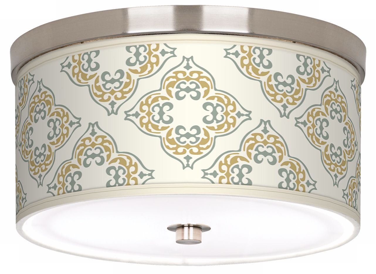 Aster Ivory Nickel 10 1/4" Wide Ceiling Light