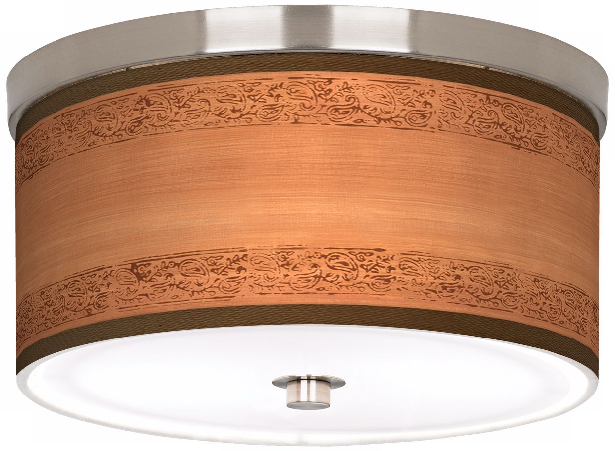 Paisley Trim Giclee Nickel Finish 10 1/4" Wide Ceiling Light
