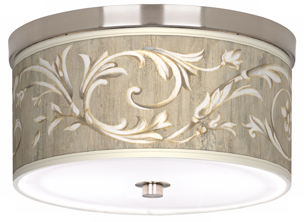 Laurel Court Giclee Nickel Finish 10 1/4" Wide Ceiling Light