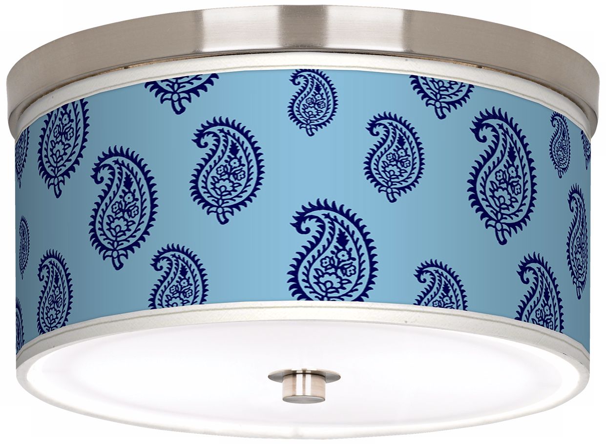 Paisley Rain Giclee Nickel Energy Efficient Ceiling Light