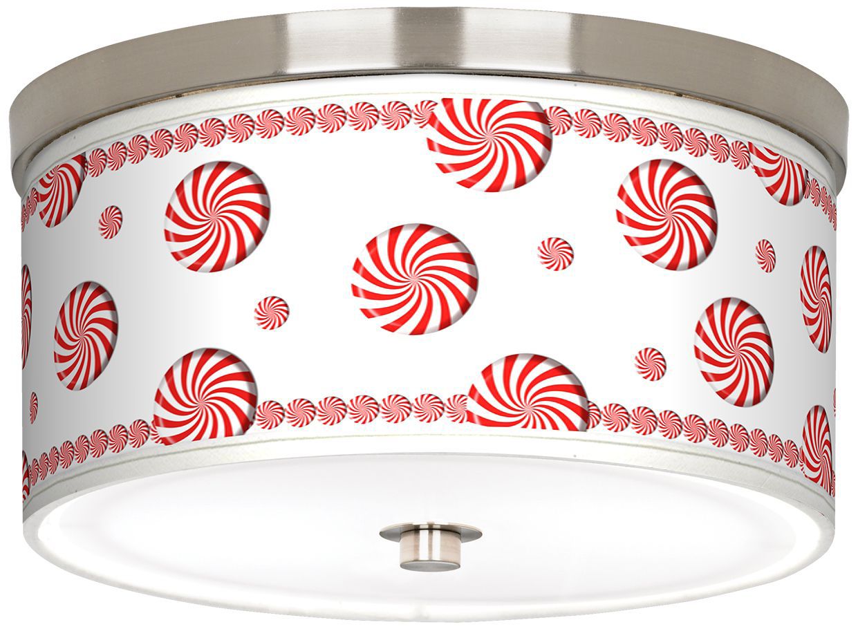 Peppermint Pinwheels Giclee 10 1/4" Wide Ceiling Light