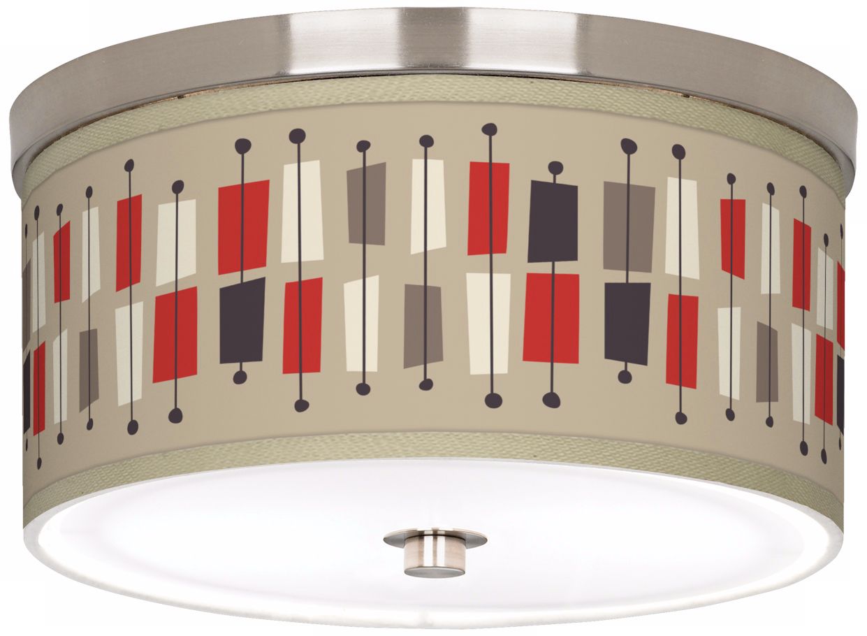 Bounce 10 1/4" Wide Brushed Nickel Ceiling Light