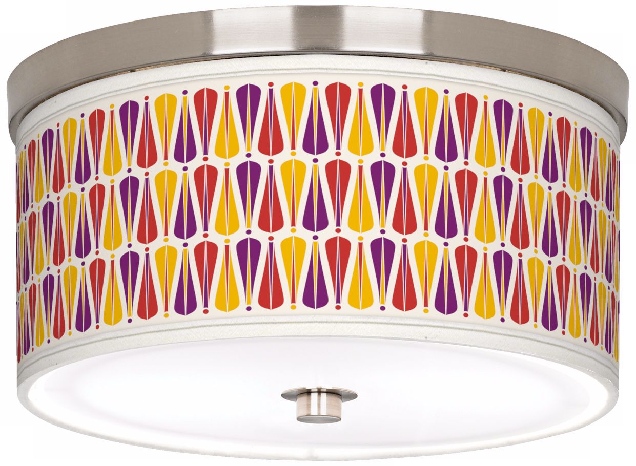 Hinder 10 1/4" Wide Brushed Nickel Ceiling Light